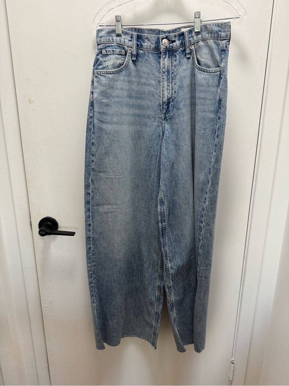 Rag & Bone Light Blue Women’s Featherweight Sweatpants Denim Jeans 28 Sofia NWT - Picture 2 of 15